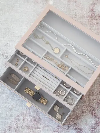 Blush Pink Supersize Display Jewellery Box Set of 2