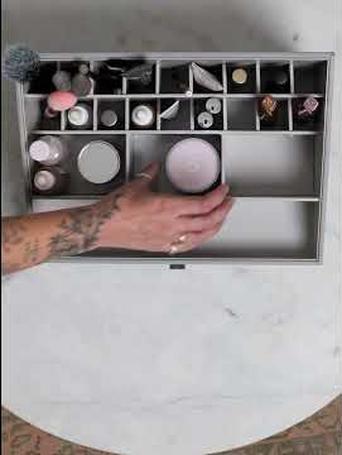 Taupe Supersize Makeup Organiser