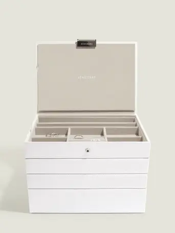 White Classic Jewellery Box Set of 4