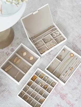White Classic Jewellery Box Set of 4