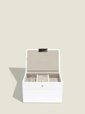 White Mini Jewellery Box Set of 2