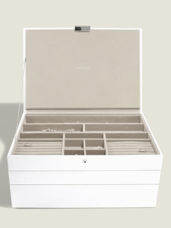 White Supersize Jewellery Box Set of 3