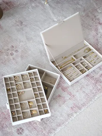White Supersize Jewellery Box Set of 3