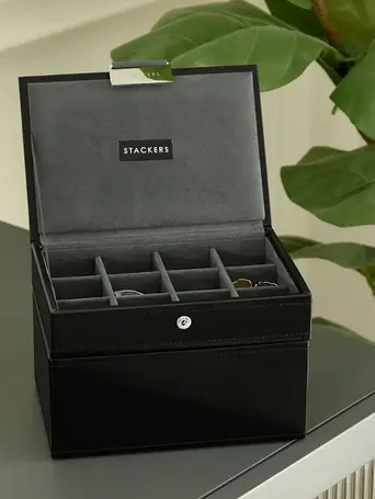 Black Cufflink & Watch Box