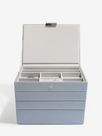 Dusky Blue Classic Jewellery Box Set of 4