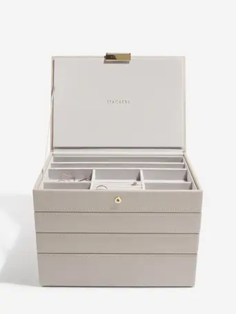 Taupe Classic Jewellery Box Set of 4
