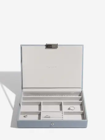Dusky Blue Classic Jewellery Box Lid