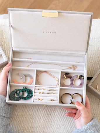 Taupe Classic Jewellery Box Lid
