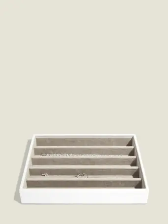 STACKER WHITE 5 SECTION NECKLACE LAYER