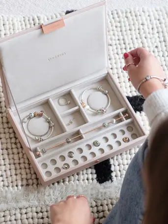 Blush Pink Classic Bracelet Jewellery Box Lid