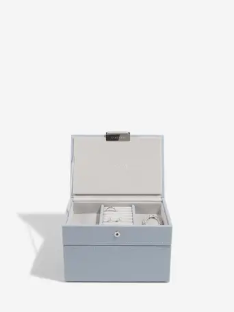 Dusky Blue Mini Jewellery Box Set of 2