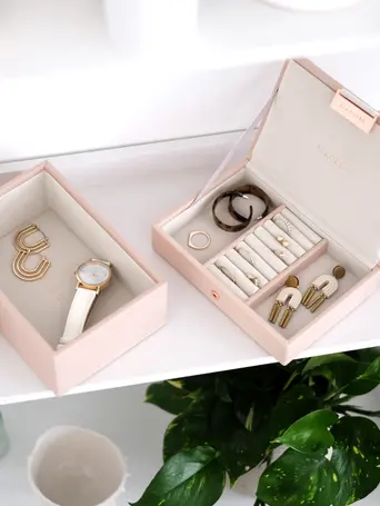 Blush Pink Mini Jewellery Box Set of 2