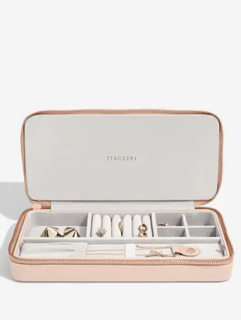 Blush Sleek Necklace Zipped Jewellery Box