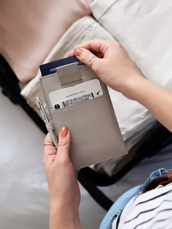 Taupe Passport Sleeve