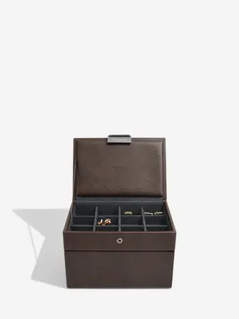 Brown Mini Watch & Cufflink Box