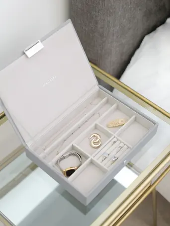 Pebble Grey Classic Jewellery Box Lid