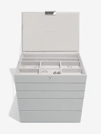 Pebble Grey Classic Jewellery Box Set of 5