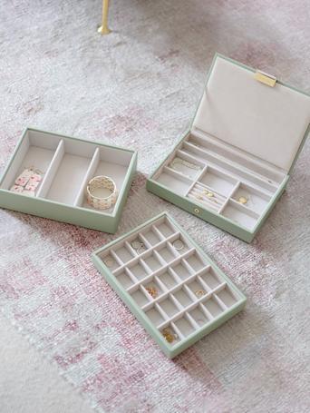 Sage Green Classic Jewellery Box Set of 3