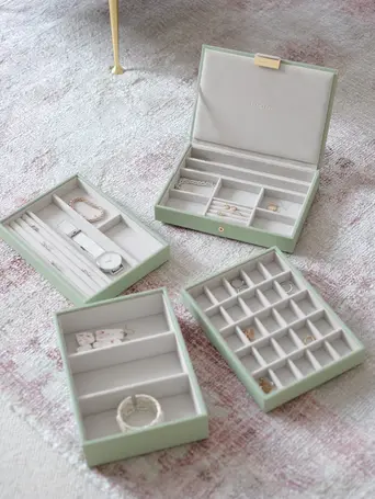 Sage Green Classic Jewellery Box Set of 4