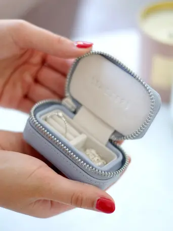 Lavender Petite Zipped Jewellery Box