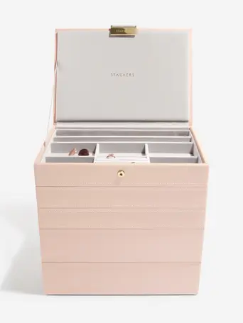 Blush & Champagne Gold Classic Jewellery Box Set of 5