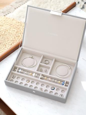 Pebble Grey Classic Bracelet Jewellery Box Lid
