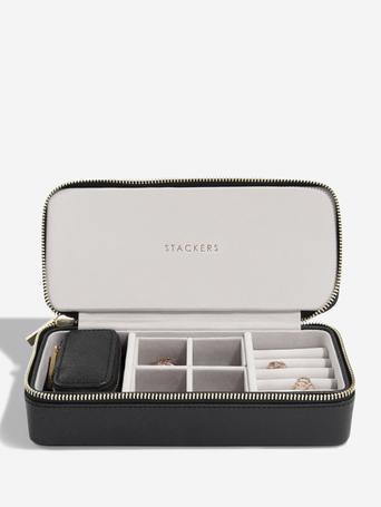 Black Large Zipped Jewellery Box