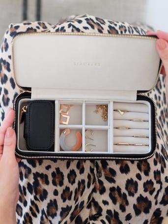 Black Large Zipped Jewellery Box