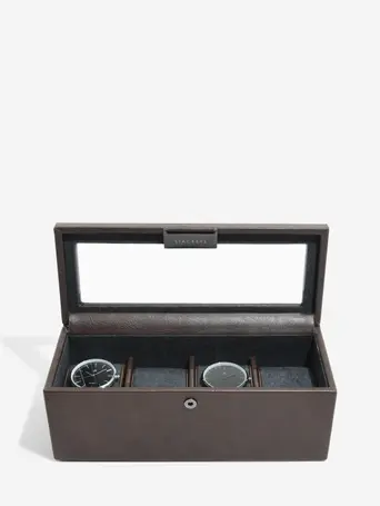 Brown 4 Piece Watch Box