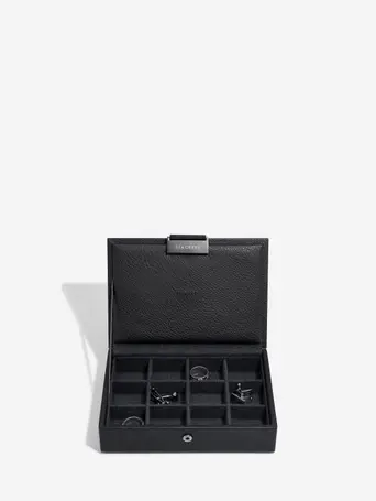 Black Lidded Mini Cufflink Box