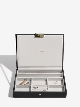 Black Classic Jewellery Box Lid