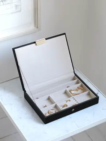 Black Classic Jewellery Box Lid