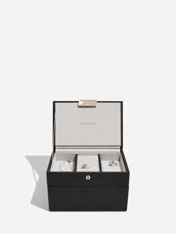 Black Mini Jewellery Box Set of 2