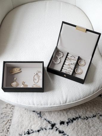 Black Mini Jewellery Box Set of 2