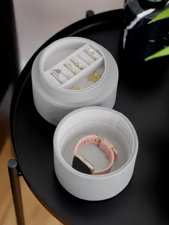 Pudełko na biżuterię Stackers Pebble Pod kamienna szarość podwójne