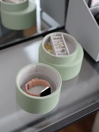 Sage Green Bedside Jewellery Box Pod