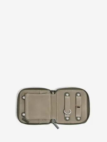 Olive Green Compact Jewellery Roll
