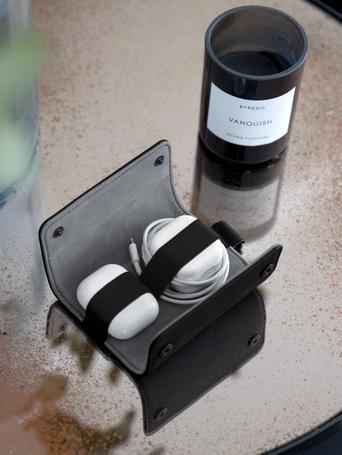 Pebble Black Compact Cable Tidy