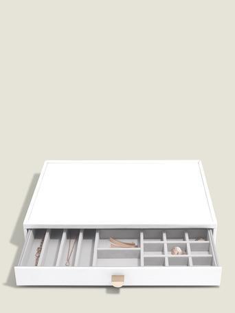 Pebble White Supersize All In One Jewellery Drawer Layer