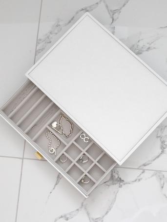 Pebble White Supersize All In One Jewellery Drawer Layer