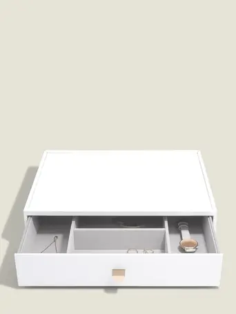 Pebble White Supersize Accessory Drawer Layer
