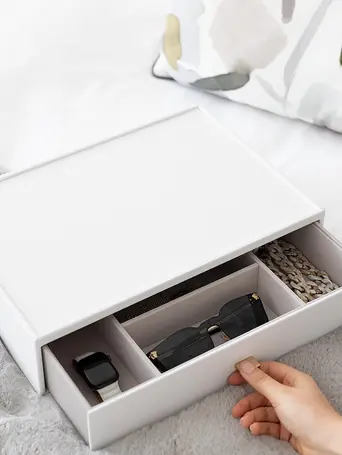Pebble White Supersize Accessory Drawer Layer