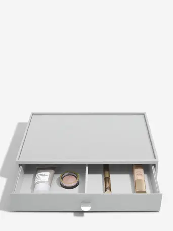 Pebble Grey Supersize Makeup Drawer