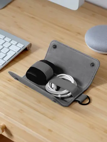Slate Grey Compact Cable Tidy