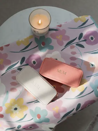 Grapefruit Mum Medium Zipped Jewellery Box
