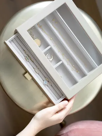 Oatmeal Classic Jewellery Box Display Drawer