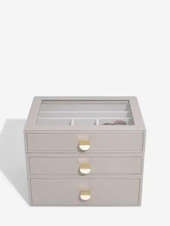 Drapp Classic fiókos ékszertartó doboz szett 3 szintes
