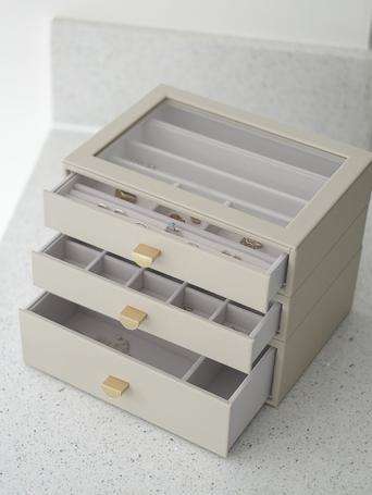Oatmeal Classic Display Jewellery Box Set of 3