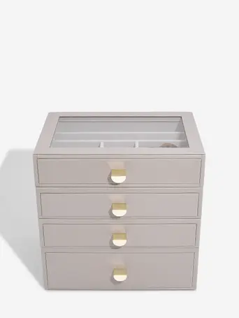 Drapp Classic fiókos ékszertartó doboz szett 4 szintes