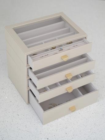 Oatmeal Classic Jewellery Box - Set of 4 (with drawers)